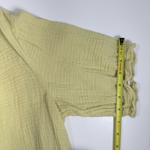 Beachlunchloung Yellow gauze Button-Down Shirt - Picture 6 of 6